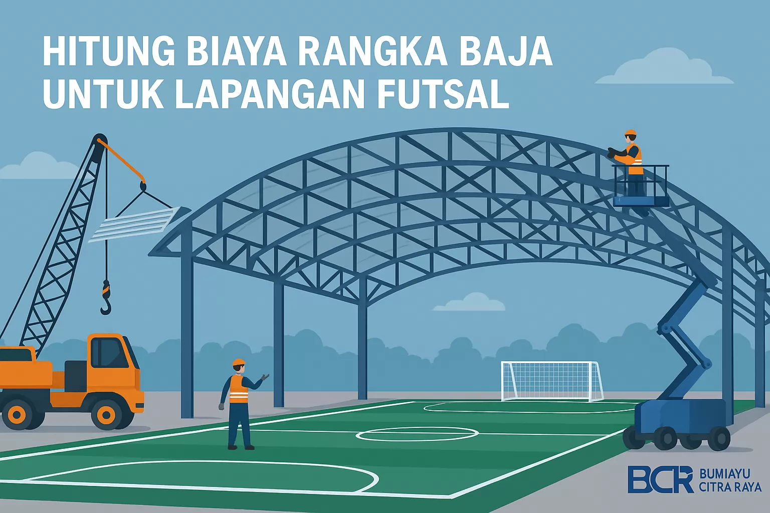 Hitung Biaya Rangka Baja untuk Lapangan Futsal